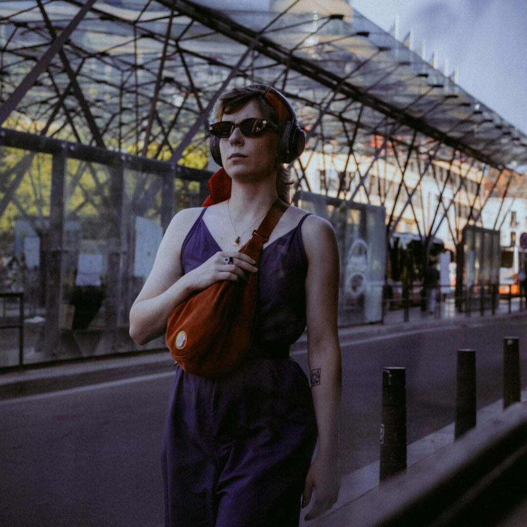 Professional Belgian woman journalist in business attire